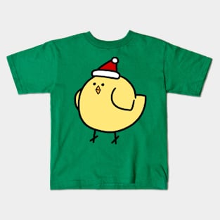 Fat Santa Hat Bird Kids T-Shirt